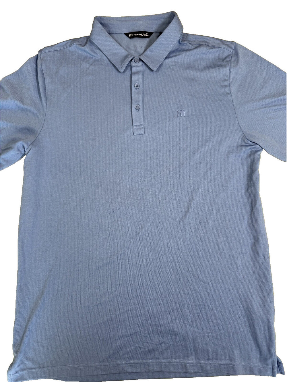 Travis Matthew Men's Short Sleeve Performance Polo XL Light Blue